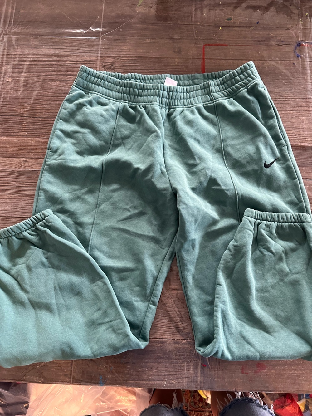 Nike Sage Green Joggers with Swoosh
